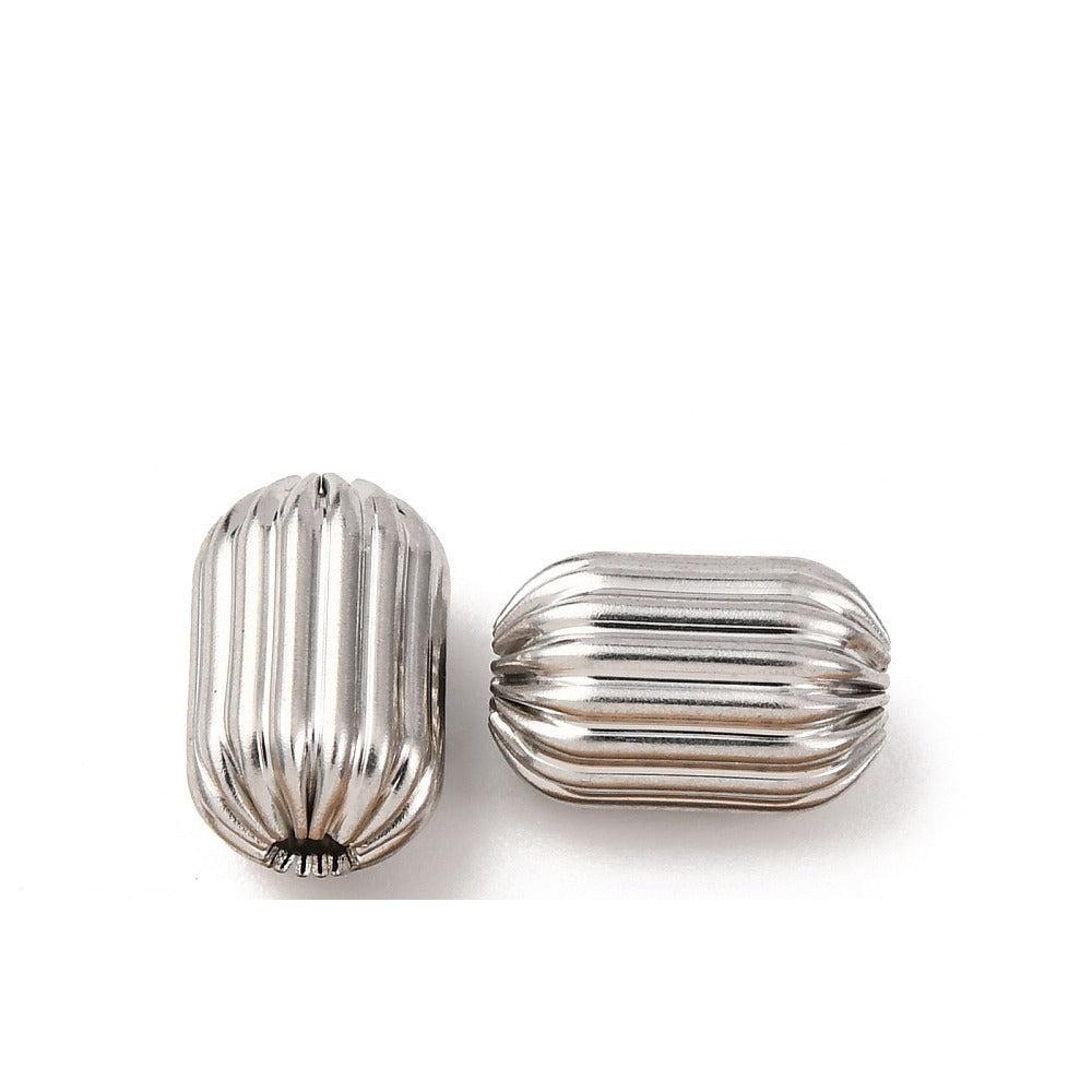 Tussenkraal Ton RVS Staalkleur 12mm - per stuk-Kralen-Kraaltjes van Renate