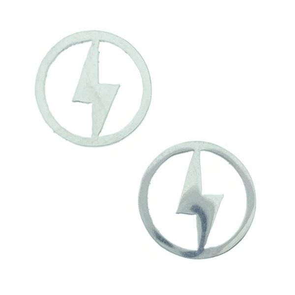 Tussenzetsel Bliksem Stainless steel Zilver (RVS) 12mm-Kraaltjes van Renate