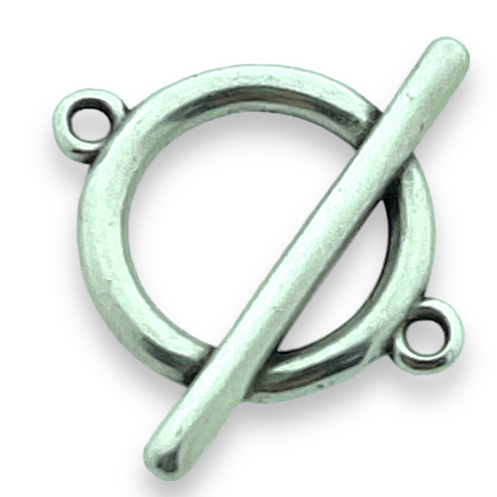 Tussenzetsel Cirkel met Staafje Zilver DQ - 21x24mm-Kraaltjes van Renate