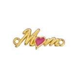 Tussenzetsel Mom Roze-Goud 24K DQ 10x23mm-bedels-Kraaltjes van Renate