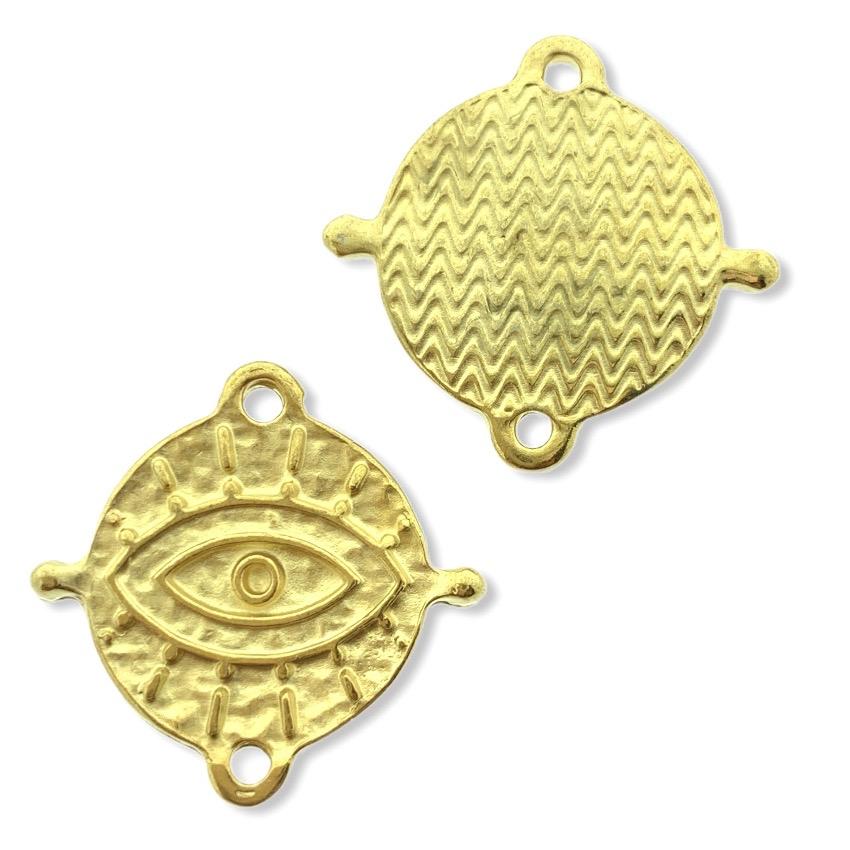 Tussenzetsel Oog Goud 24kr DQ 20mm-Kraaltjes van Renate