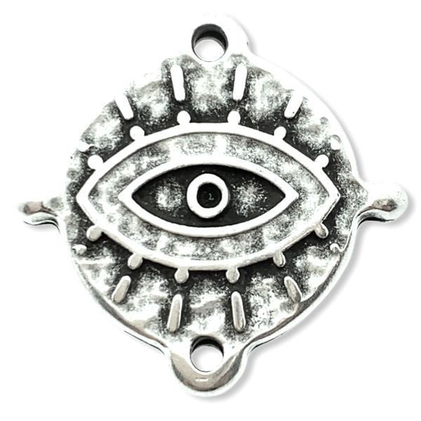 Tussenzetsel Oog Zilver DQ 20mm-Kraaltjes van Renate