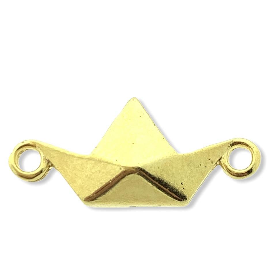 Tussenzetsel Origami Goud 24kr DQ 19mm-Kraaltjes van Renate