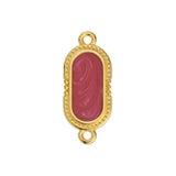 Tussenzetsel Ovaal Roze-Goud 24K DQ 10x23mm-bedels-Kraaltjes van Renate