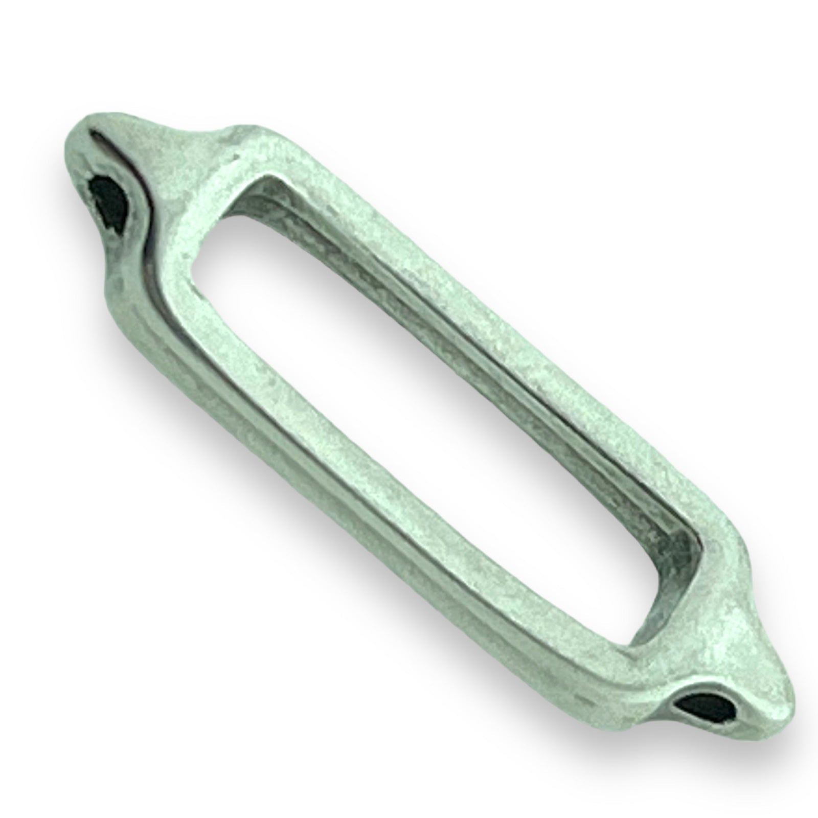 Tussenzetsel Rechthoek Frame zilver DQ - 8,5x25,5mm-Kraaltjes van Renate