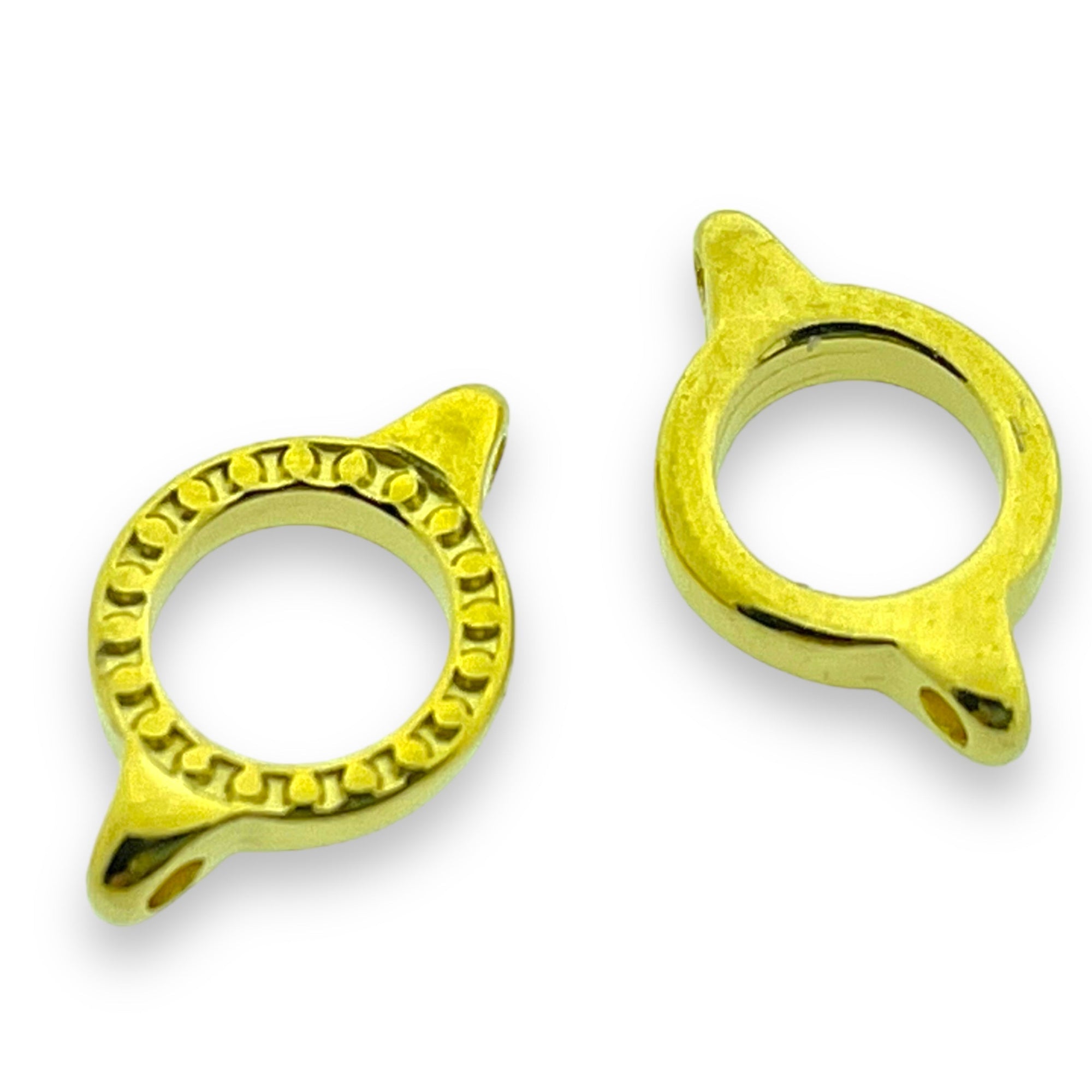 Tussenzetsel Ring met Design 24K Goud DQ - 10x16mm-Kraaltjes van Renate