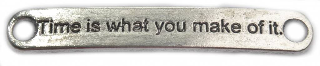 Tussenzetsel Time.. Zilver 45x6mm-Kraaltjes van Renate