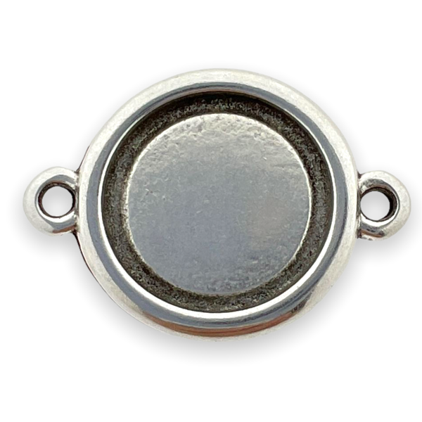Tussenzetsel Zilver DQ 21,5x15,5mm-bedels-Kraaltjes van Renate