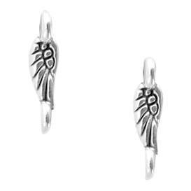 Tussenzetsel angel wing Zilver DQ 12.5x3.2mm-Kraaltjes van Renate
