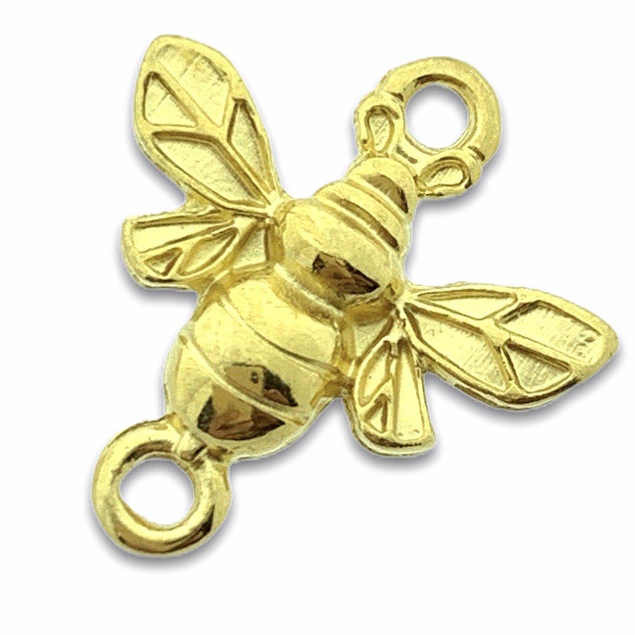 Tussenzetsel bij Goud 24kr DQ 16mm-Kraaltjes van Renate