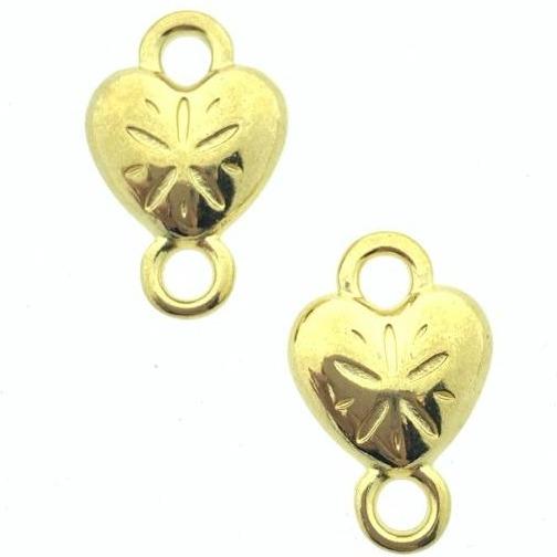 Tussenzetsel hart sand dollar Goud 24kr DQ 12x18mm-Kraaltjes van Renate