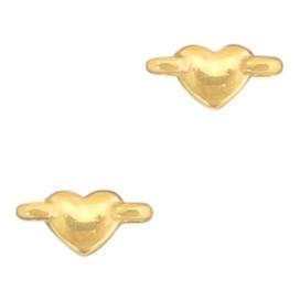 Tussenzetsel hartje Goud DQ 10.4x4.9mm-Kraaltjes van Renate