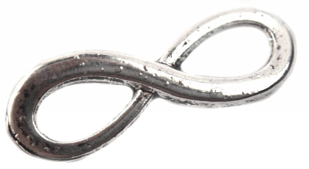 Tussenzetsel infinity zilver 23x8mm-Kraaltjes van Renate
