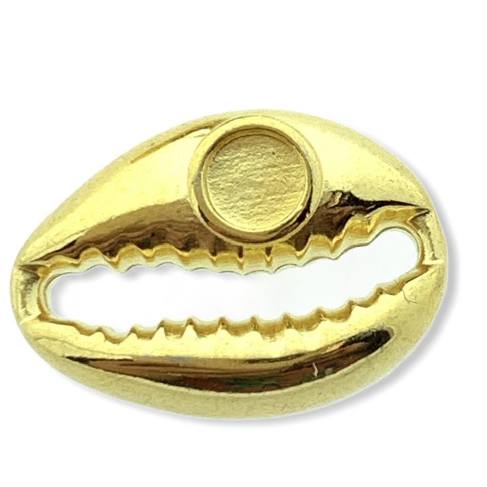 Tussenzetsel kauri ss16 Goud 24kr DQ 18x13mm-Kraaltjes van Renate