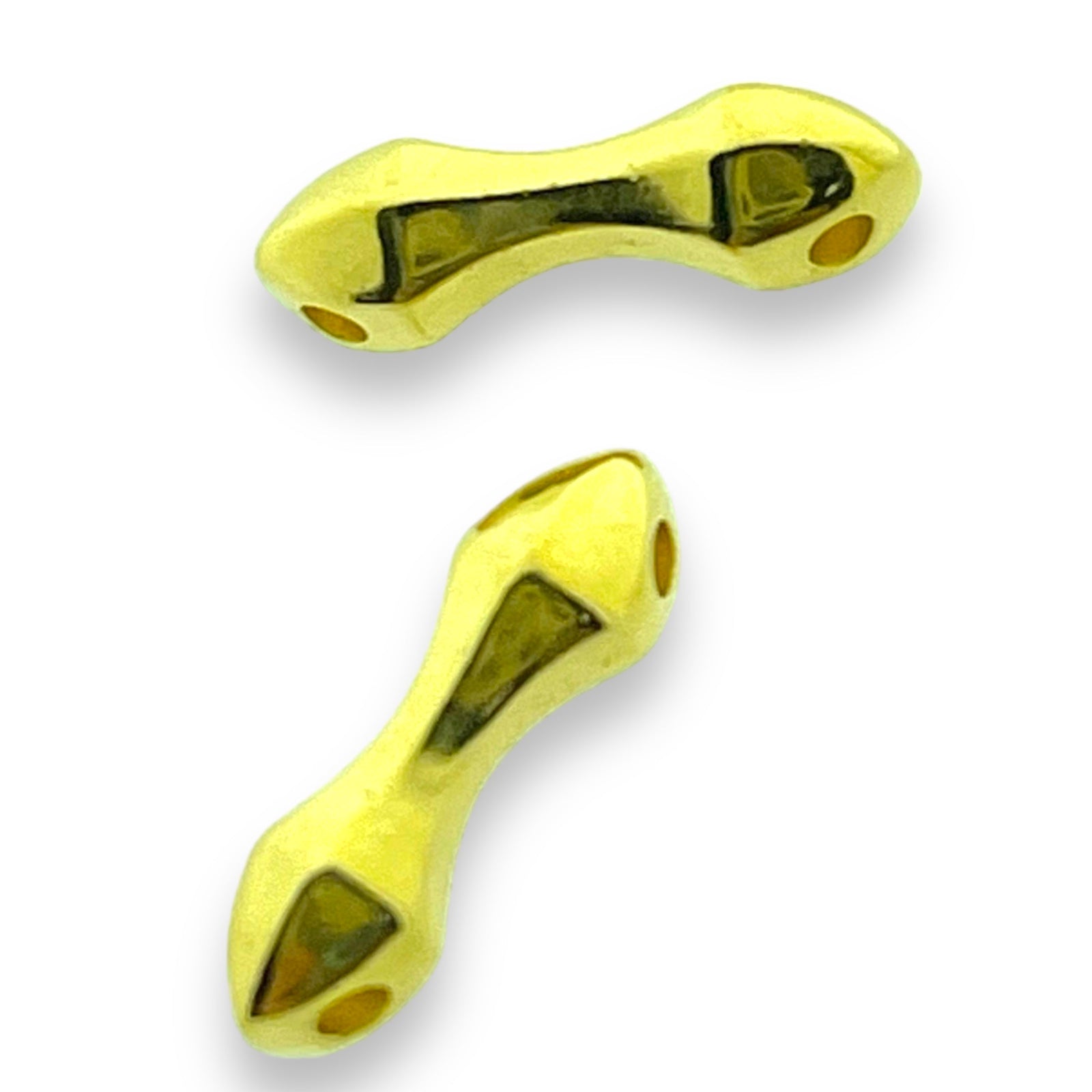 Tussenzetsel kraal Hourglass 24K Goud DQ - 16x5mm-Kraaltjes van Renate