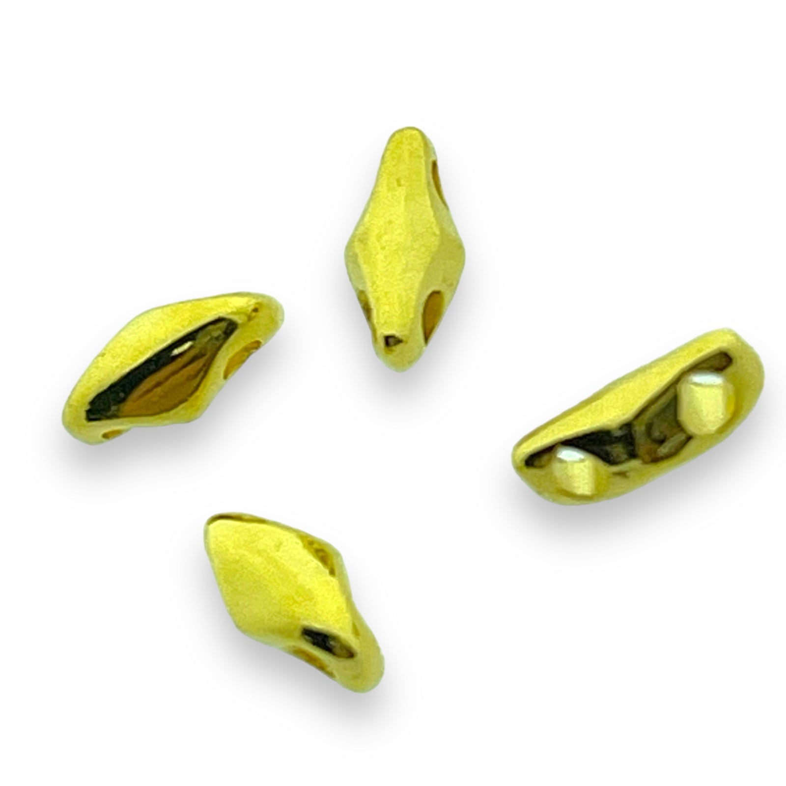 Tussenzetsel kraal Ruitje 24K Goud DQ - 3,5x8mm-Kraaltjes van Renate