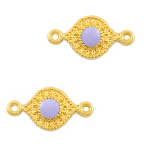 Tussenzetsel lilac purple-goud DQ 15x8mm-Kraaltjes van Renate