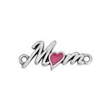 Tussenzetsel mom Roze-Zilver DQ 10x23mm-bedels-Kraaltjes van Renate