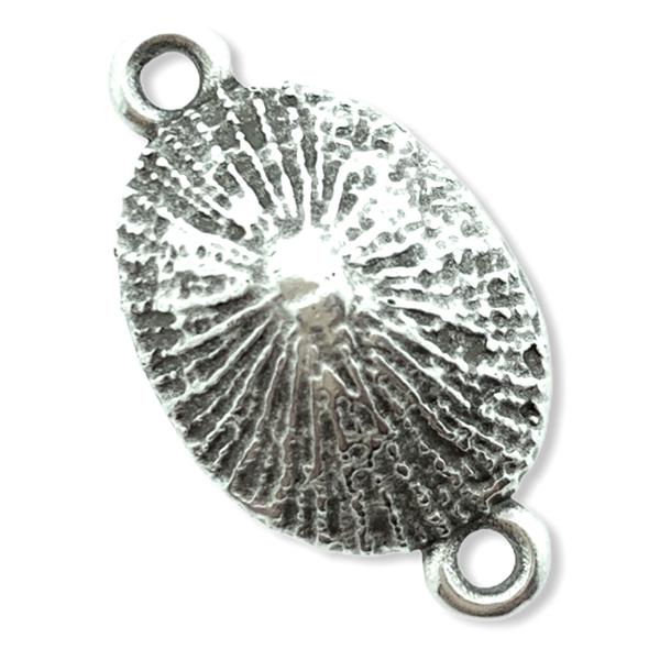 Tussenzetsel mossel schelp Zilver DQ 19x11mm-Kraaltjes van Renate