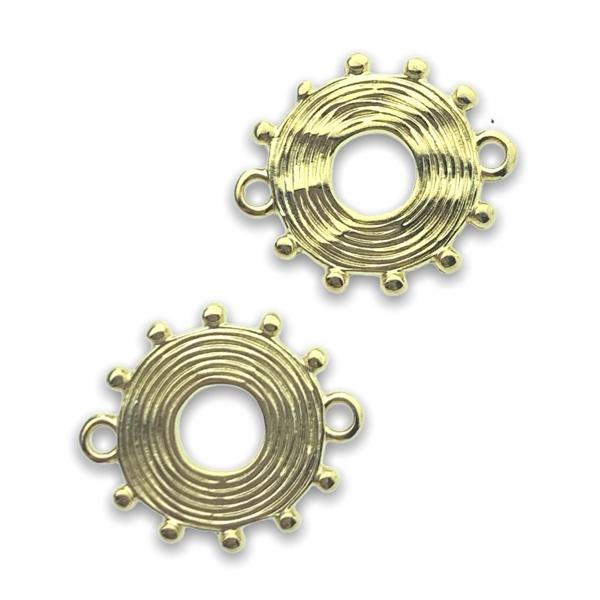 Tussenzetsel rond motief Goud 24kr DQ 20x17mm-Kraaltjes van Renate