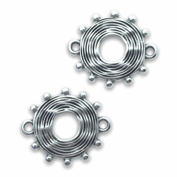 Tussenzetsel rond motief Zilver DQ 20x17mm-Kraaltjes van Renate