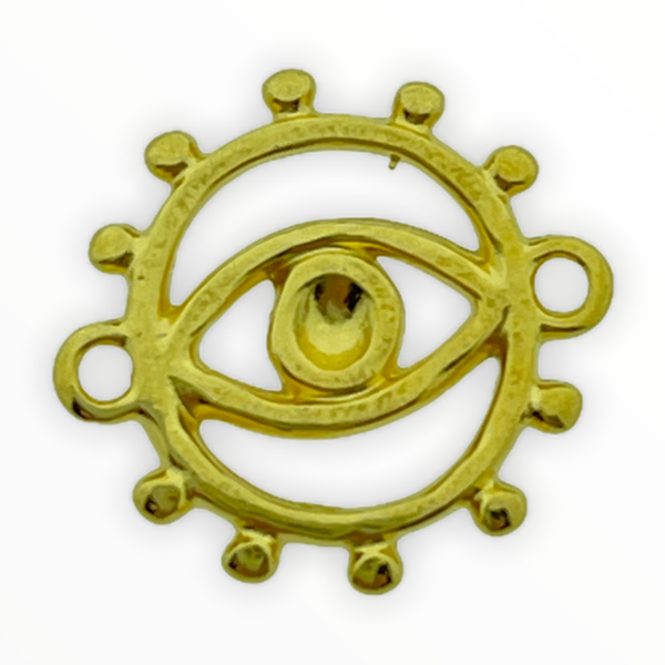 Tussenzetsel rond oog Goud 24kr DQ 17x16mm-Kraaltjes van Renate