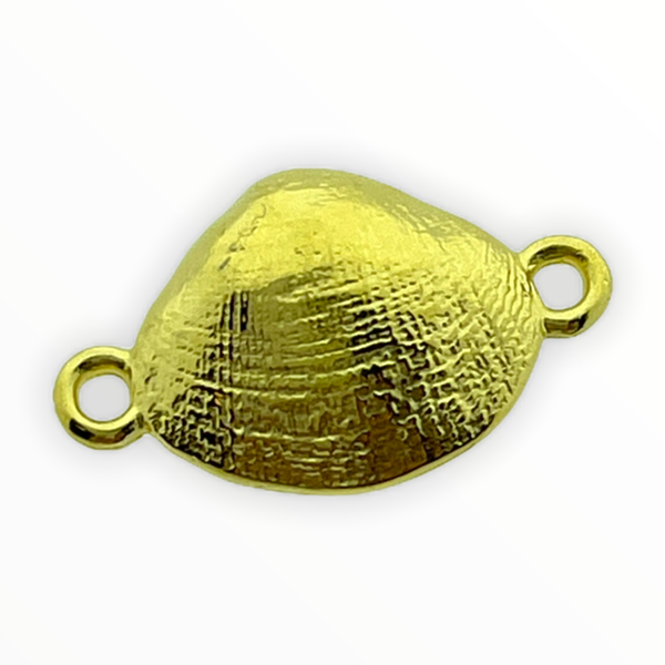 Tussenzetsel schelp Goud 24kr DQ 20x12mm-Kraaltjes van Renate