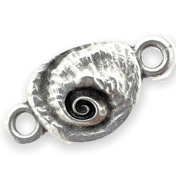 Tussenzetsel schelp Zilver DQ 9x16mm-bedels-Kraaltjes van Renate
