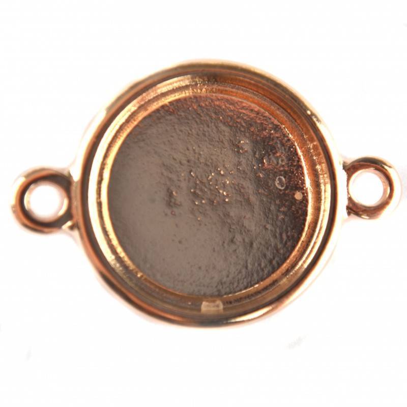 Tussenzetsel setting 20mm cabochon rosé goud DQ-Kraaltjes van Renate
