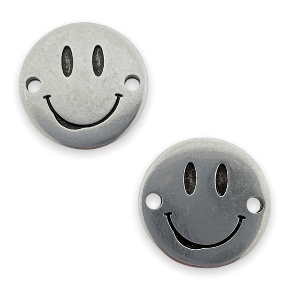 Tussenzetsel smiley Zilver DQ 14mm-bedels-Kraaltjes van Renate