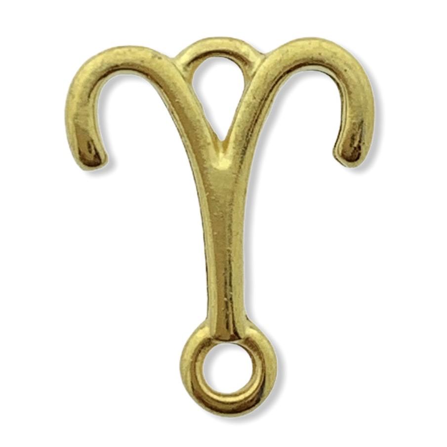 Tussenzetsel sterrenbeeld Ram Goud 24kr DQ 14x12mm-Kraaltjes van Renate