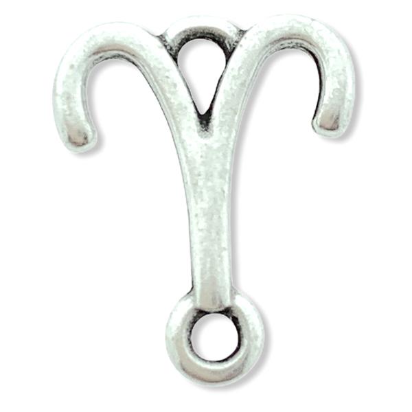 Tussenzetsel sterrenbeeld Ram Zilver DQ 14x12mm-Kraaltjes van Renate