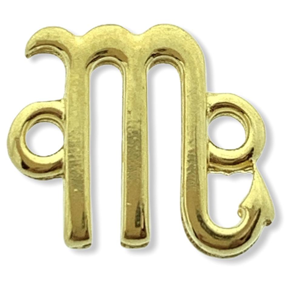 Tussenzetsel sterrenbeeld Schorpioen Goud 24kr DQ 10x12mm-Kraaltjes van Renate