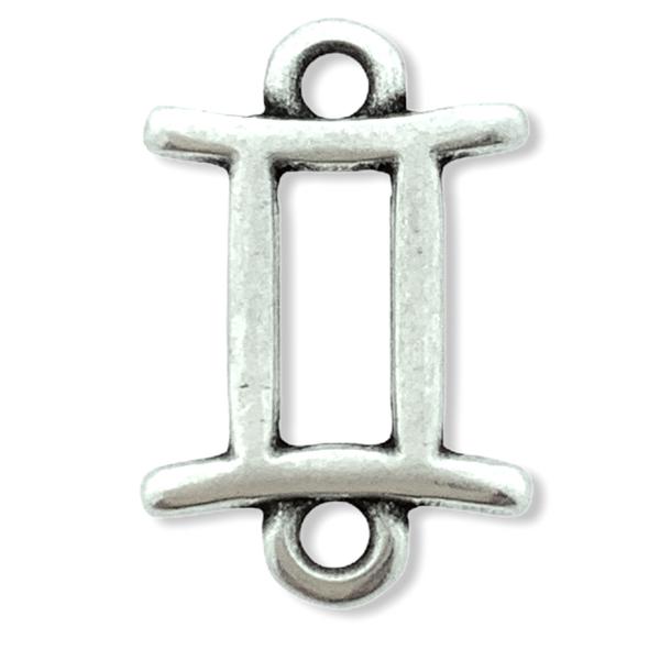 Tussenzetsel sterrenbeeld Tweelingen Zilver DQ 15x10mm-Kraaltjes van Renate