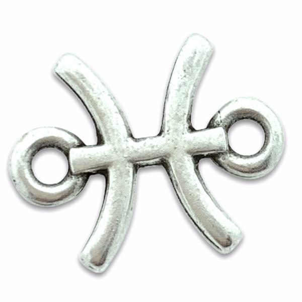 Tussenzetsel sterrenbeeld Vissen Zilver DQ 12x10mm-Kraaltjes van Renate