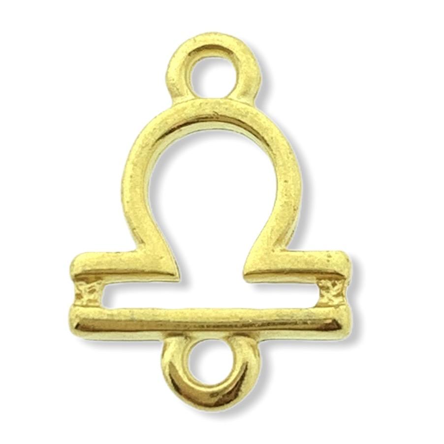 Tussenzetsel sterrenbeeld Weegschaal Goud DQ 15x10mm-Kraaltjes van Renate