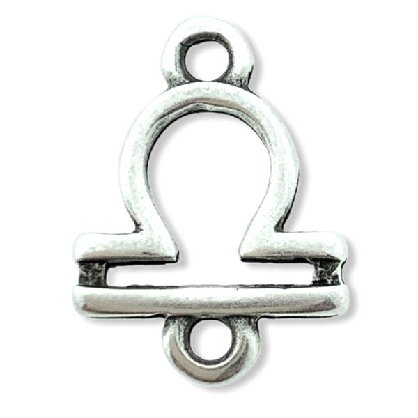 Tussenzetsel sterrenbeeld Weegschaal Zilver 15x10mm-Kraaltjes van Renate