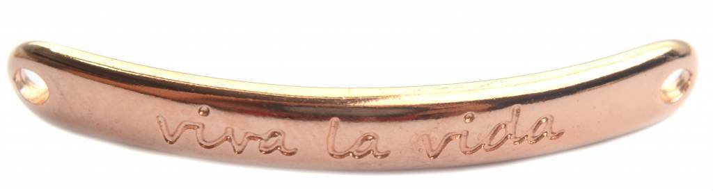Tussenzetsel 'viva la vida' Rosegoud DQ 43x5mm-Kraaltjes van Renate