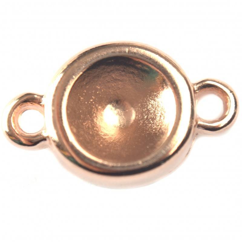 Tussenzetsel voor SS39 metaal roségoud DQ 20x12mm-Kraaltjes van Renate