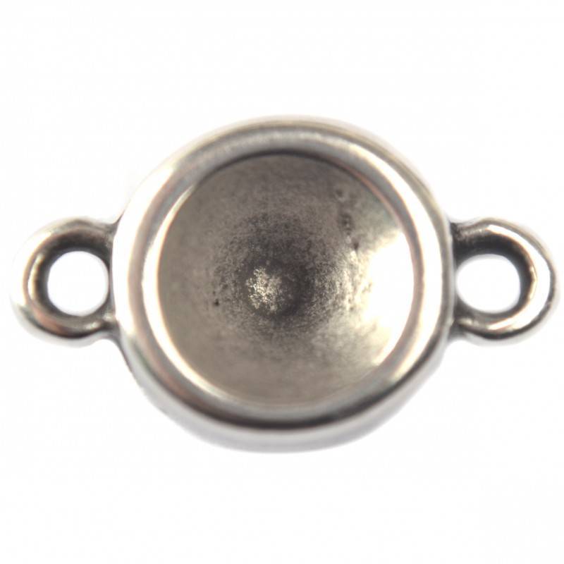 Tussenzetsel voor SS39 swarovski metaal zilver DQ 20x12mm-Kraaltjes van Renate