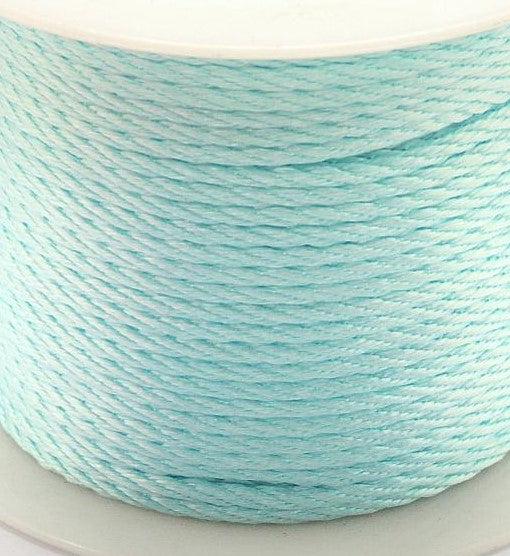 Twisted nylon koord Light Sky Blue 1.3mm - 3 meter-koord-Kraaltjes van Renate