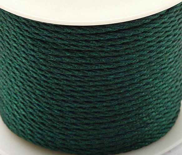 Twisted nylon koord donker groen 1.3mm - 3 meter-koord-Kraaltjes van Renate