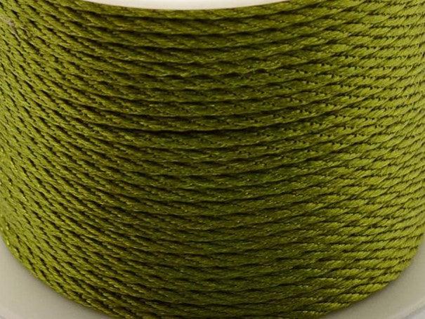 Twisted nylon koord olijf groen 1.3mm - 3 meter-koord-Kraaltjes van Renate