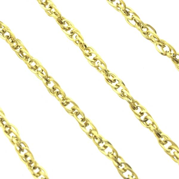 Twisted schakel RVS goud 2,5mm - prijs per 10cm-Kraaltjes van Renate