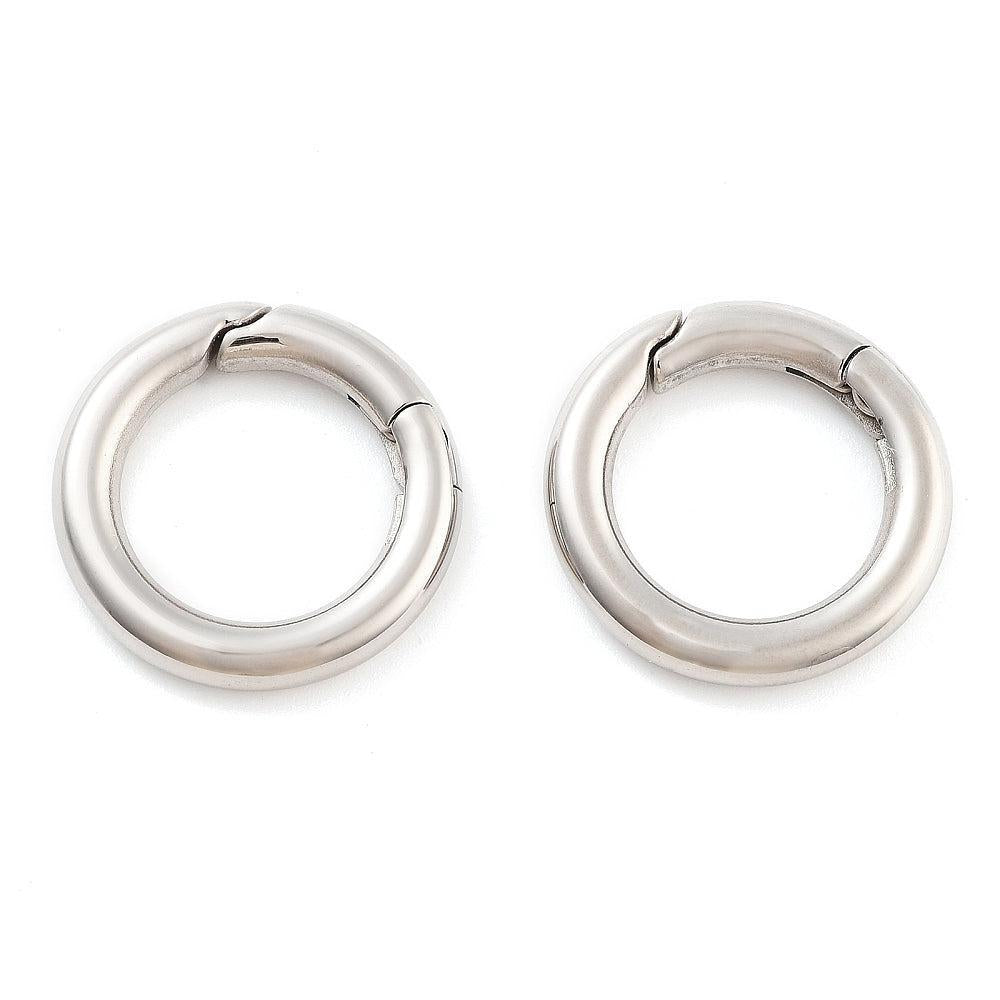 Bedel sluiting rond RVS zilver 20mm - per stuk-bedels-Kraaltjes van Renate