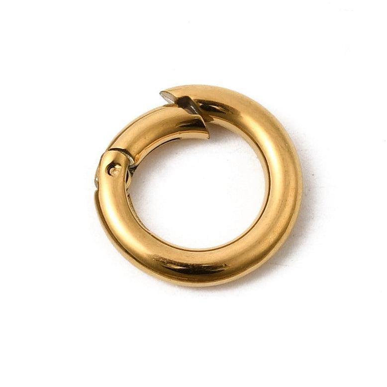 Veerring Premium RVS Goud 14x2.5mm - per stuk-Sluitingen-Kraaltjes van Renate
