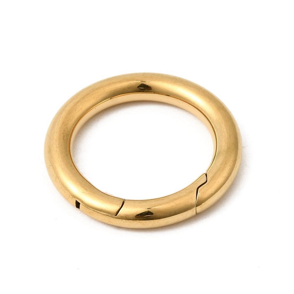 Veerring Premium RVS Goud 20x3mm - per stuk-Sluitingen-Kraaltjes van Renate