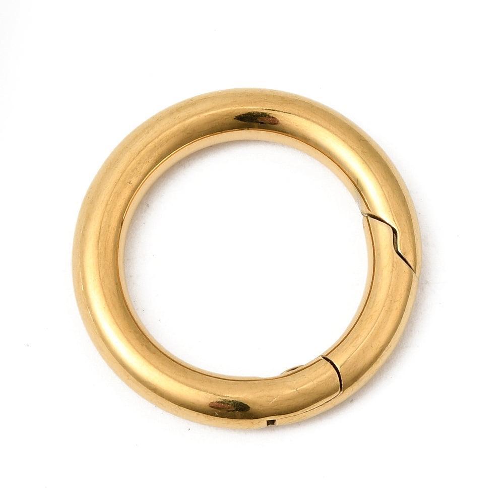 Veerring Premium RVS Goud 20x3mm - per stuk-Sluitingen-Kraaltjes van Renate
