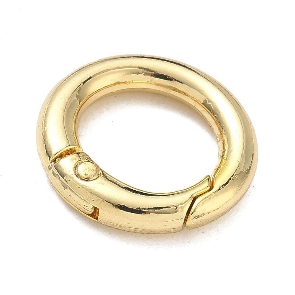 Veerring Sluiting Alloy Goud rond 19mm - per stuk-Sluitingen-Kraaltjes van Renate