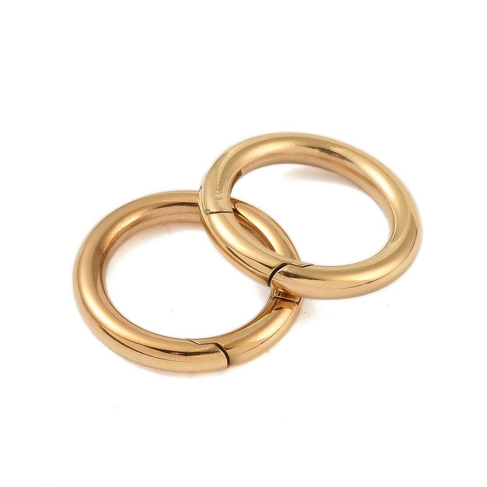 Veerring Sluiting Premium RVS Goud 28x3.8mm - per stuk-Sluitingen-Kraaltjes van Renate